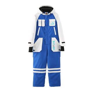 儿童滑雪服加棉连体服防水透气冬令营户外单板双板保暖青少年加棉