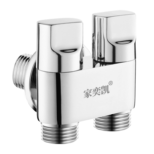 一进二出双控三通角阀全铜一分二双头双用迷你洗衣机多功能水龙头