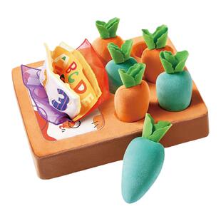 澳贝拔萝卜婴儿玩具可啃咬胡萝卜宝宝抽纸撕不烂撕书抽抽乐0一1岁