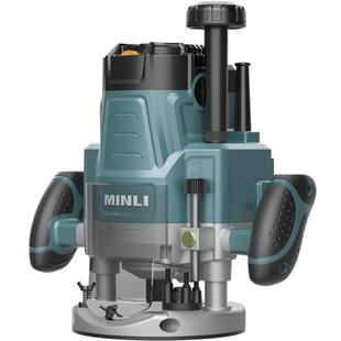 MINLI雕刻机木工开槽机多功能修边机大锣机开锁孔开榫工具电木铣
