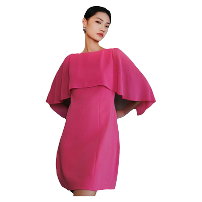 奕辰斗篷披肩式收腰优雅飘逸