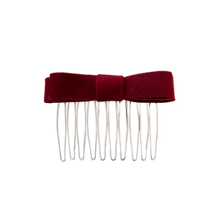 新年甜美红色倒插梳发夹女款秋冬公主头碎发整理神器发梳发卡发饰