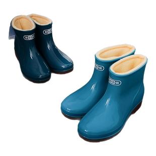 上海双钱牌雨鞋男中筒耐酸碱短筒防滑牛筋底正品水鞋雨靴套鞋家