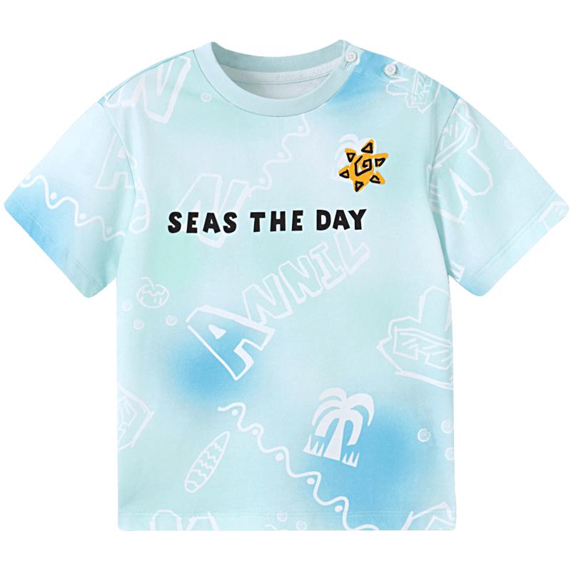 【商场同款】安奈儿童装男童短袖T恤2024新款夏百搭弹力XB421683