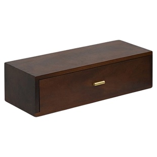 樱桃木长条收纳盒实木单层抽屉收纳柜桌面茶具茶叶小杂物置物架