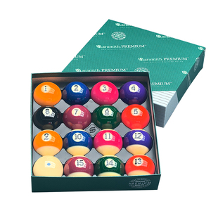 雅乐美tv台球球子球珠水晶球标准中式黑八台球子黑金刚银奖A级球