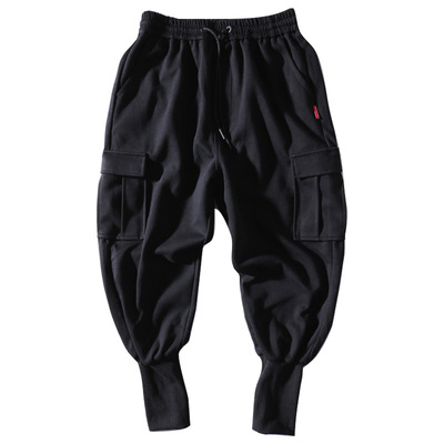 秋冬男装运动卫裤加绒宽松大码潮