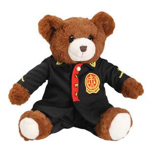 蜀黍家法官小熊法院熊毛绒公仔泰迪熊抱抱熊玩具玩偶礼物