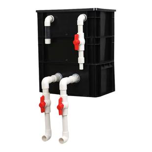 【专利防堵棉】黑色鱼缸鱼池水循环系统过滤器周转箱过滤箱滴流盒