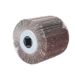 全砂布拉丝轮十字孔千页轮金属不锈钢打磨镜面手提式百叶片抛光轮