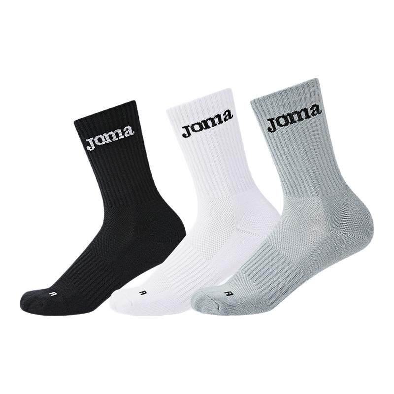 Joma26年新款运动休闲中袜高弹透气稳定支撑跑步健身中长袜