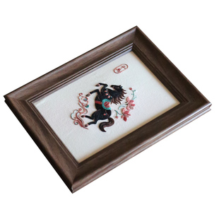 花寄生肖马绣画diy刺绣手工材料包自制马年绣花摆件装饰画乔迁礼