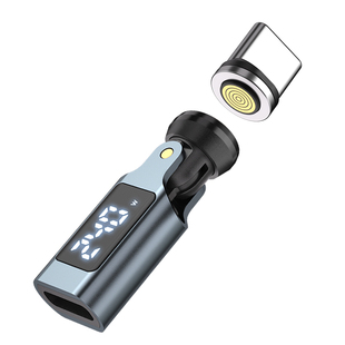 240w快充540度旋转数显磁吸安卓type c三合一转接头适用华为苹果iPhone13/17多角度充电数据传输磁力转换器