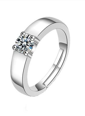 仿真经典六爪戒指女开口钻戒