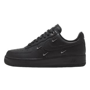 Nike耐克女鞋AIR FORCE 1 AFI黑银四勾 空军一号运动鞋HQ1180-001