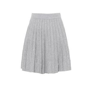 DPLAY2025年夏季新款灰色套装女修身夏日通勤针织外套裙子穿搭