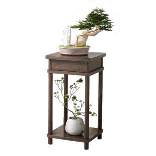 花架子客厅落地式置物装饰花盆架室内边角花几阳台盆景支架竹木质