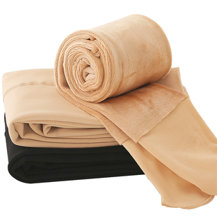 浪莎裤袜官方正品加绒加厚打底连裤袜女士外穿秋冬季保暖光腿神器