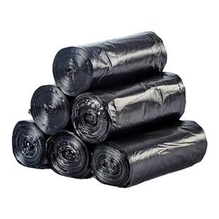 加厚垃圾袋学校公司饭店可用干湿特厚平口大中小号黑色包邮实惠装