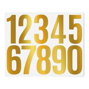 3英寸数字贴纸大号vinyl邮箱标识货物分类自粘切模防水装饰数字贴
