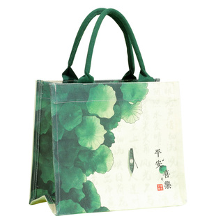 青青子衿手提袋帆布包中国风礼品袋定制上班帆布袋时尚外出购物袋