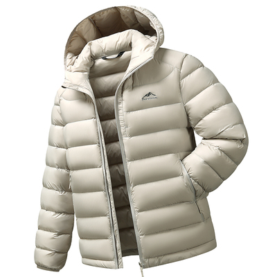 雅鹿新款连帽轻薄羽绒服男女同款