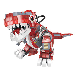 夜光海洋积木动物生物发光章鱼螃蟹霸王龙益智拼装玩具儿童礼物