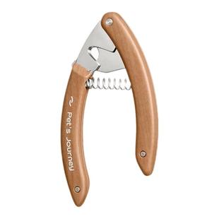 有迹宠物握握剪猫狗兔用马氏体不锈钢刀头双弧形人体工学木纹握把