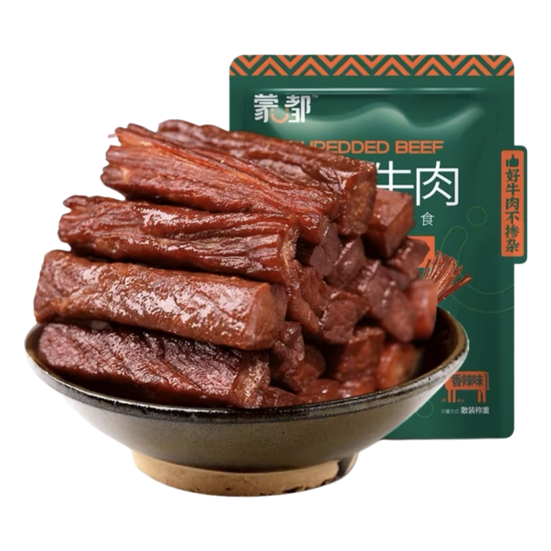 蒙都清真手撕风干牛肉干片0防腐