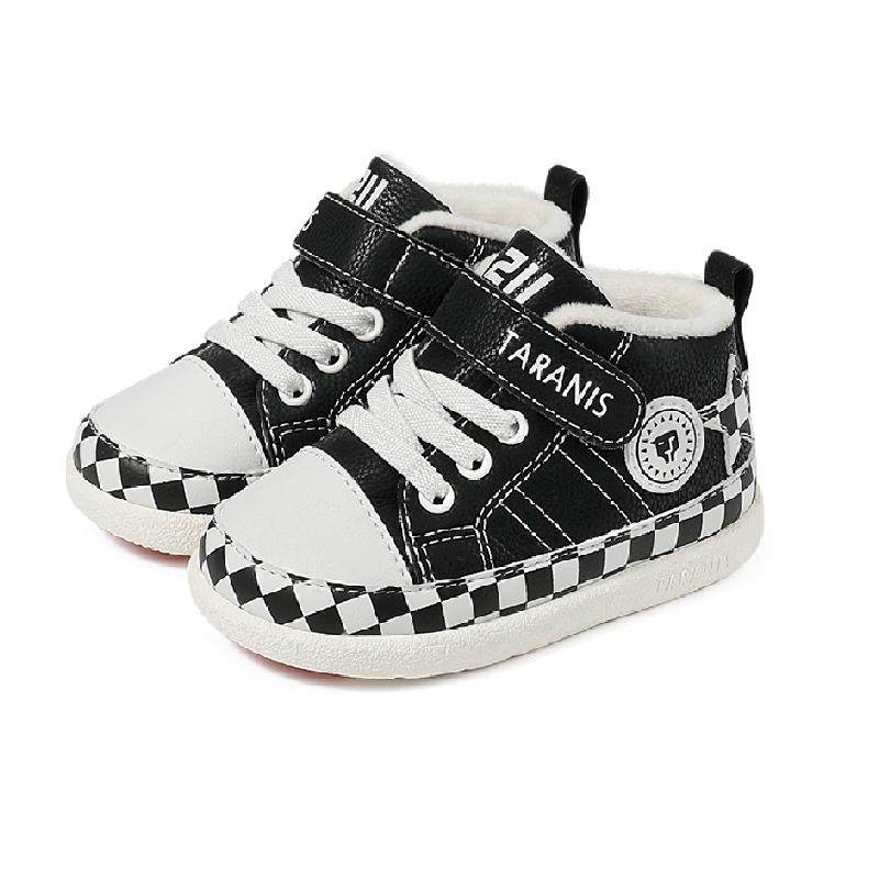 泰兰尼斯211冬季童鞋加绒学步鞋男宝宝婴儿鞋女童软底机能鞋