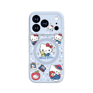 hellokitty猫适用苹果17proMax手机壳磁吸iPhone17相机按键全包16pro外壳MagSafe新款15液态硅胶ip14保护13pm