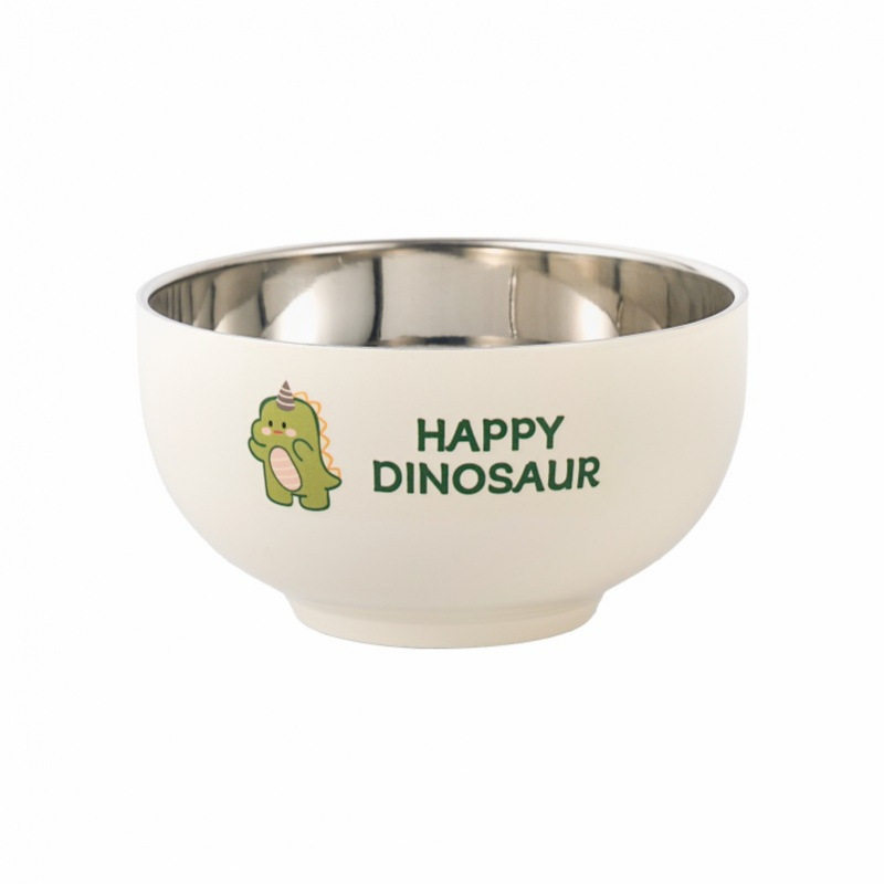 卡通304不锈钢饭碗双层宝宝儿童辅食碗家用汤碗个人可爱专用碗