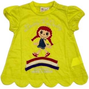 日单 板板正正 可可爱爱 女童宝宝夏季全棉短袖T恤半袖上衣汗衫