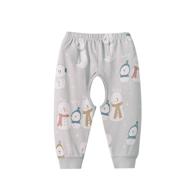 宝宝开档裤春秋纯棉婴儿裤子秋装