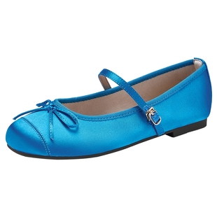 热风浅口单鞋女款2025年秋季新款轻便通勤休闲鞋百搭一字带女鞋子