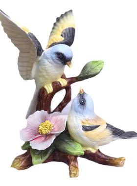 方亚陶瓷摆设中式客厅哑光釉下彩