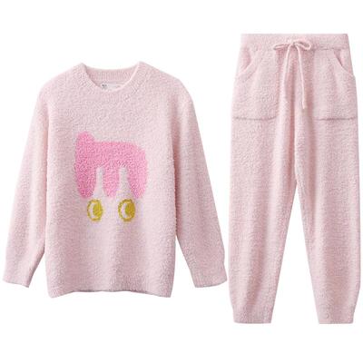 红豆居家抗静电半边绒睡衣