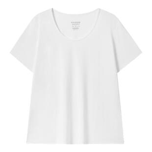 3件装舒雅女士50S天丝莫代尔5A抗菌抑菌圆领大码家居短袖上衣T恤