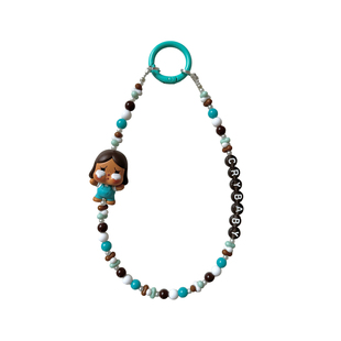 摸鱼原创泡泡玛特手机链molly抱抱萌粒手机挂绳挂件字母可定制