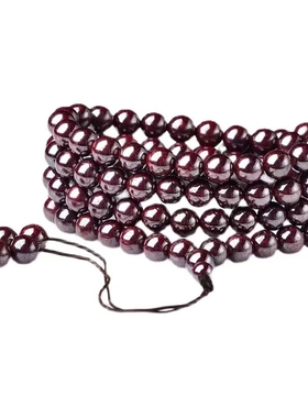 天然保真高含量原矿朱砂转运手串，非压制采用古法打磨朱砂手链