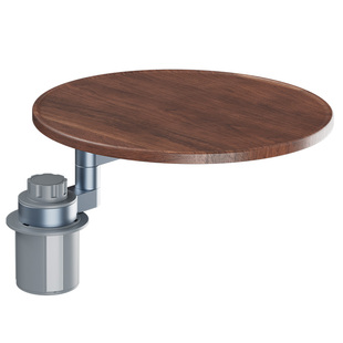 车载悬浮桌板前排车内圆桌360度旋转喝茶餐桌汽车后排杯孔小桌板