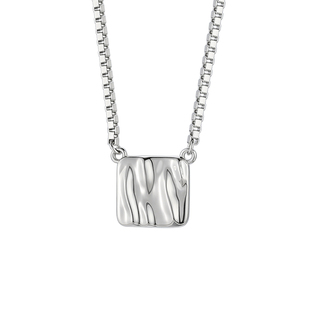 白岚方片项链女925银简约时尚气质毛衣链轻奢小众设计感XL2776