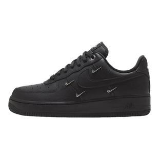 Nike耐克女鞋AIR FORCE 1 AFI黑银四勾 空军一号运动鞋HQ1180-001
