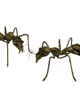 中国非遗棕编物质文化遗产草编中国龙棕编蜘蛛蚂蚁螳螂居家小摆件