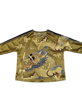 云饰图腾宽松真丝刺绣休闲卫衣