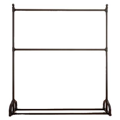 衣架落地双层加粗可移动挂衣晾衣