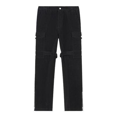 DICETINY灯芯绒工装拉链裤