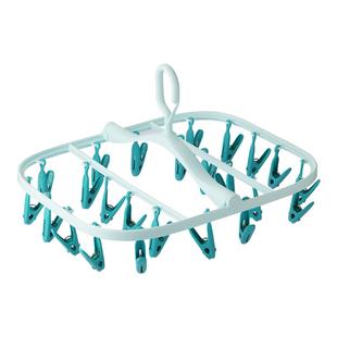 茶花衣架塑料可折叠夹子晒衣夹晾衣儿童婴儿晾衣架晒袜子家用宝宝