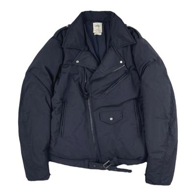 白鹅绒修身机车潮流羽绒服复古