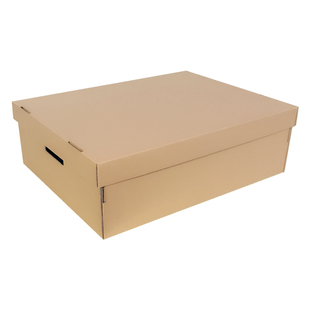 韩纳纸收纳箱定制印刷带logo收纳盒扁纸箱收纳储物带盖床底扁平